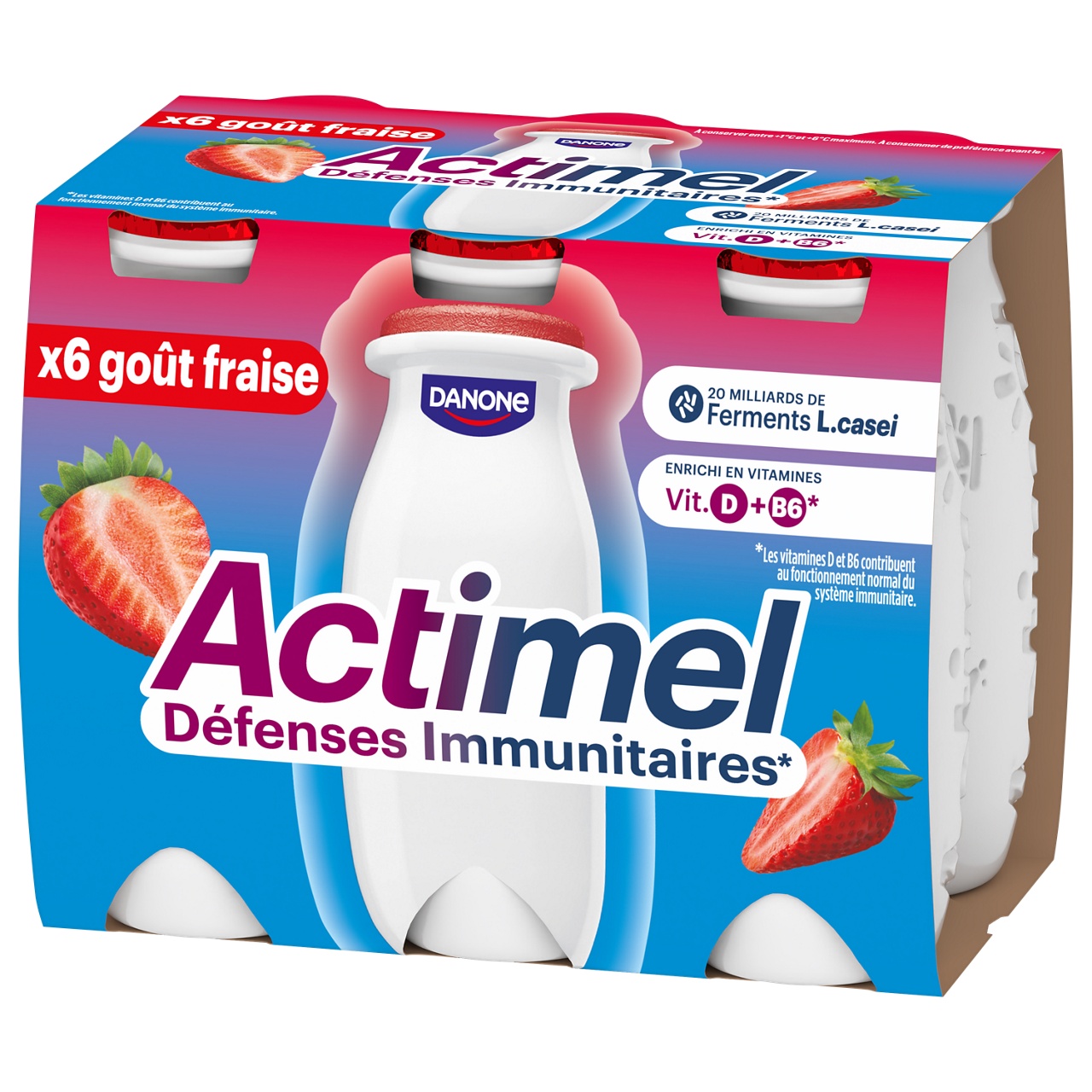 actimel fruits fraise