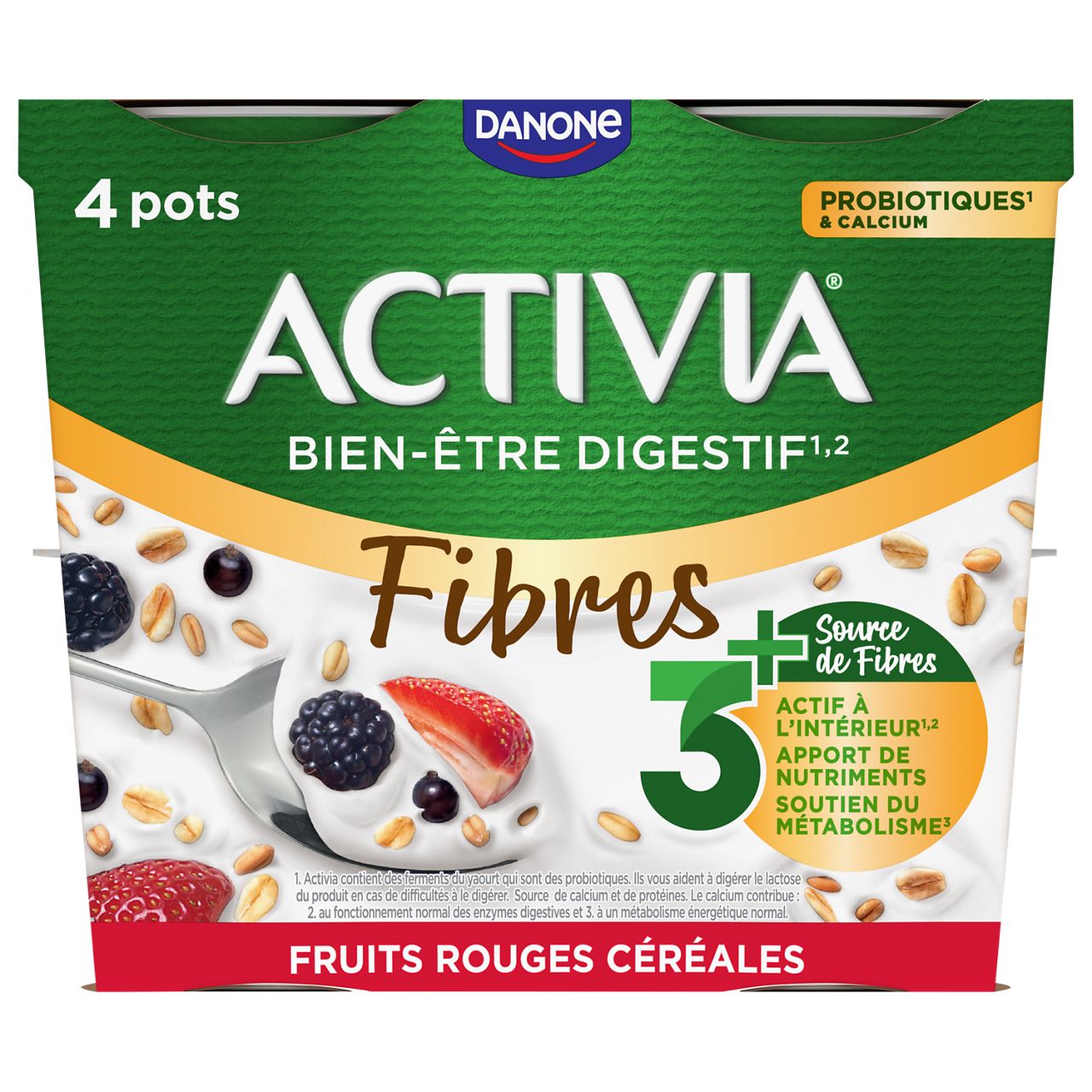 activia fruits rouges céréales