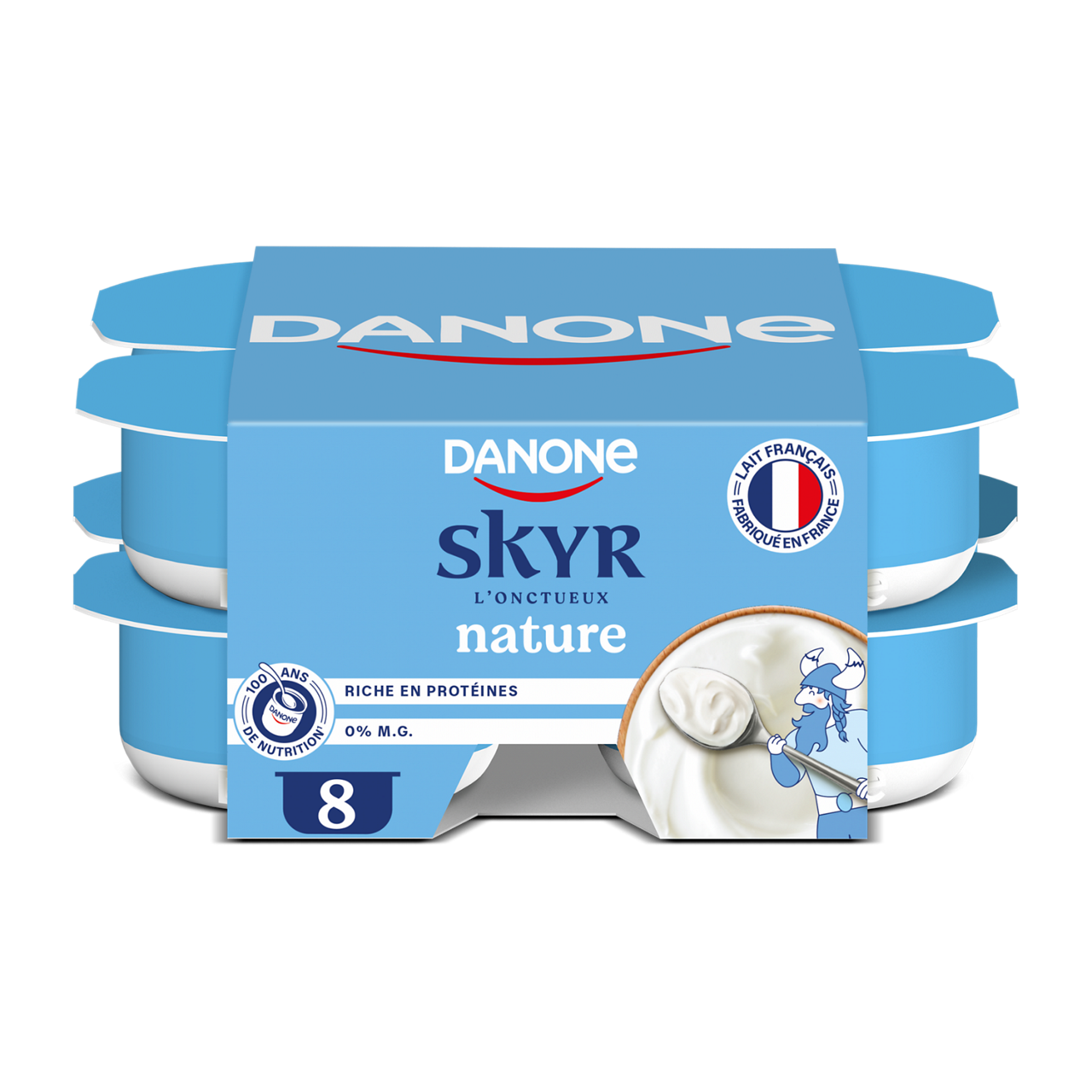 Danone Skyr l'Onctueux Nature - 8x100g