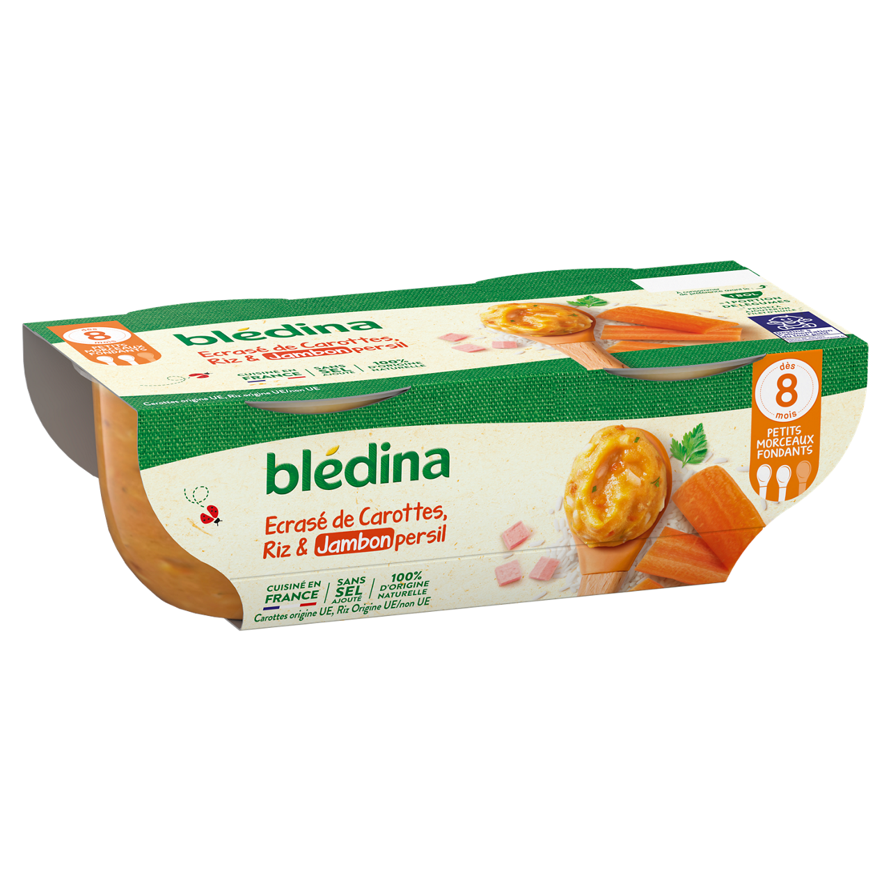Blédina-Les Idées de Maman-Ham Rice-8m+-400 g