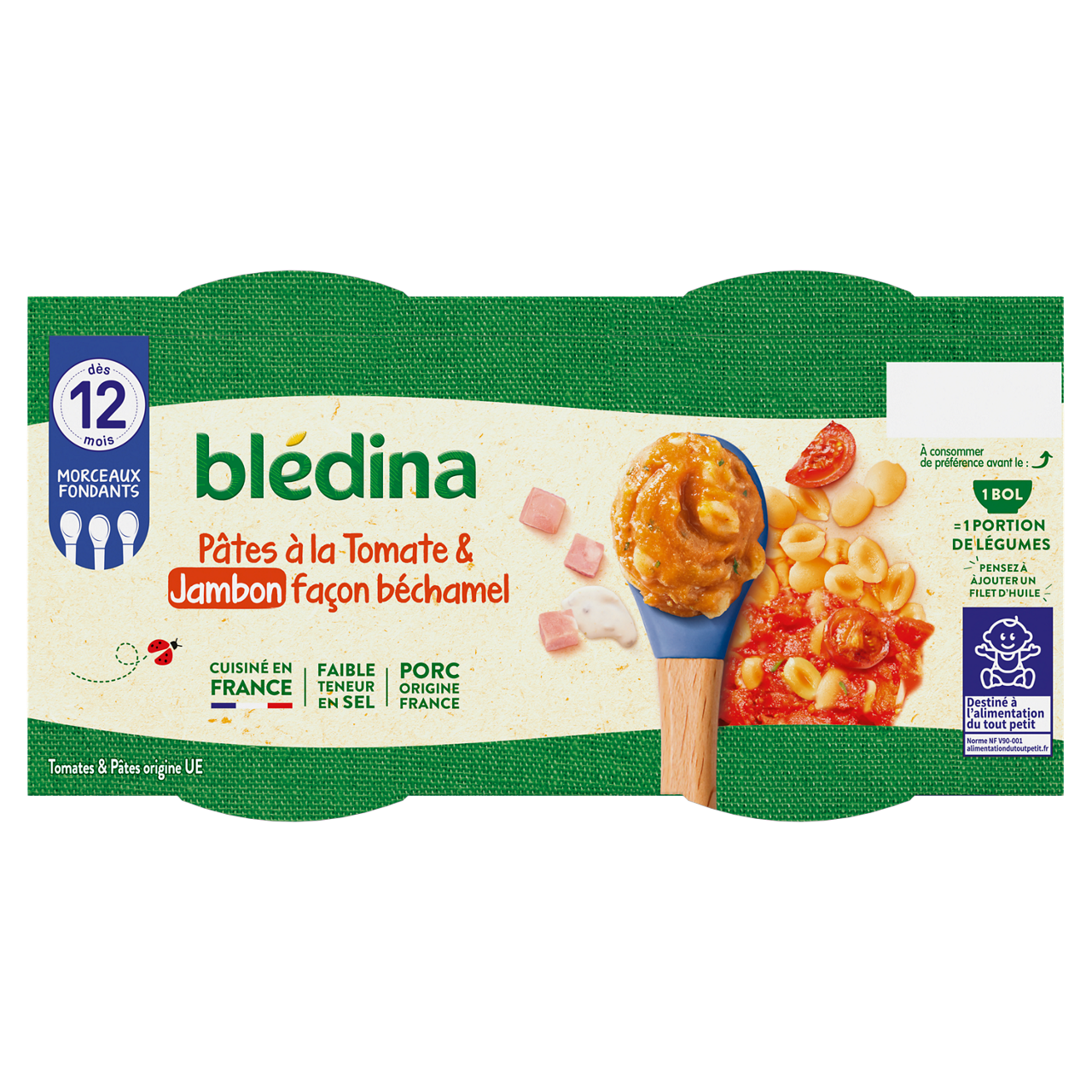 Blédina-Bledina-Tomato Pasta Ham-12m+-400 g