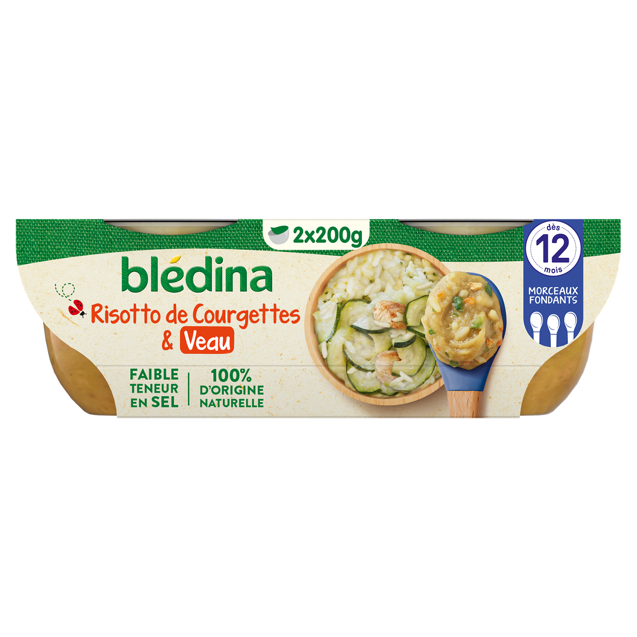 Blédina-Bledina-Zucchini Rice Veal-12m+-400 g