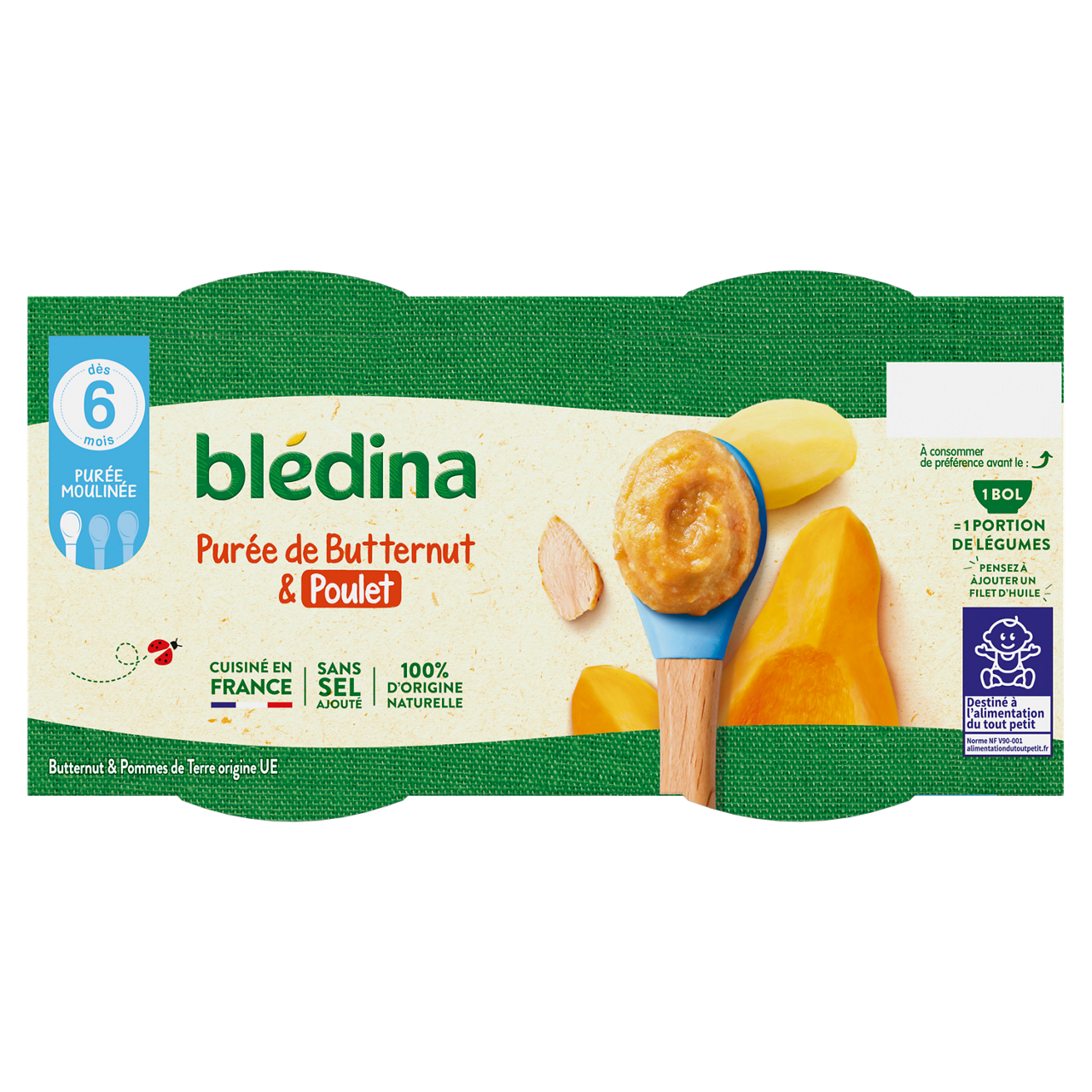 Blédina-Bledina-Butternut Chicken-6m+-400 g