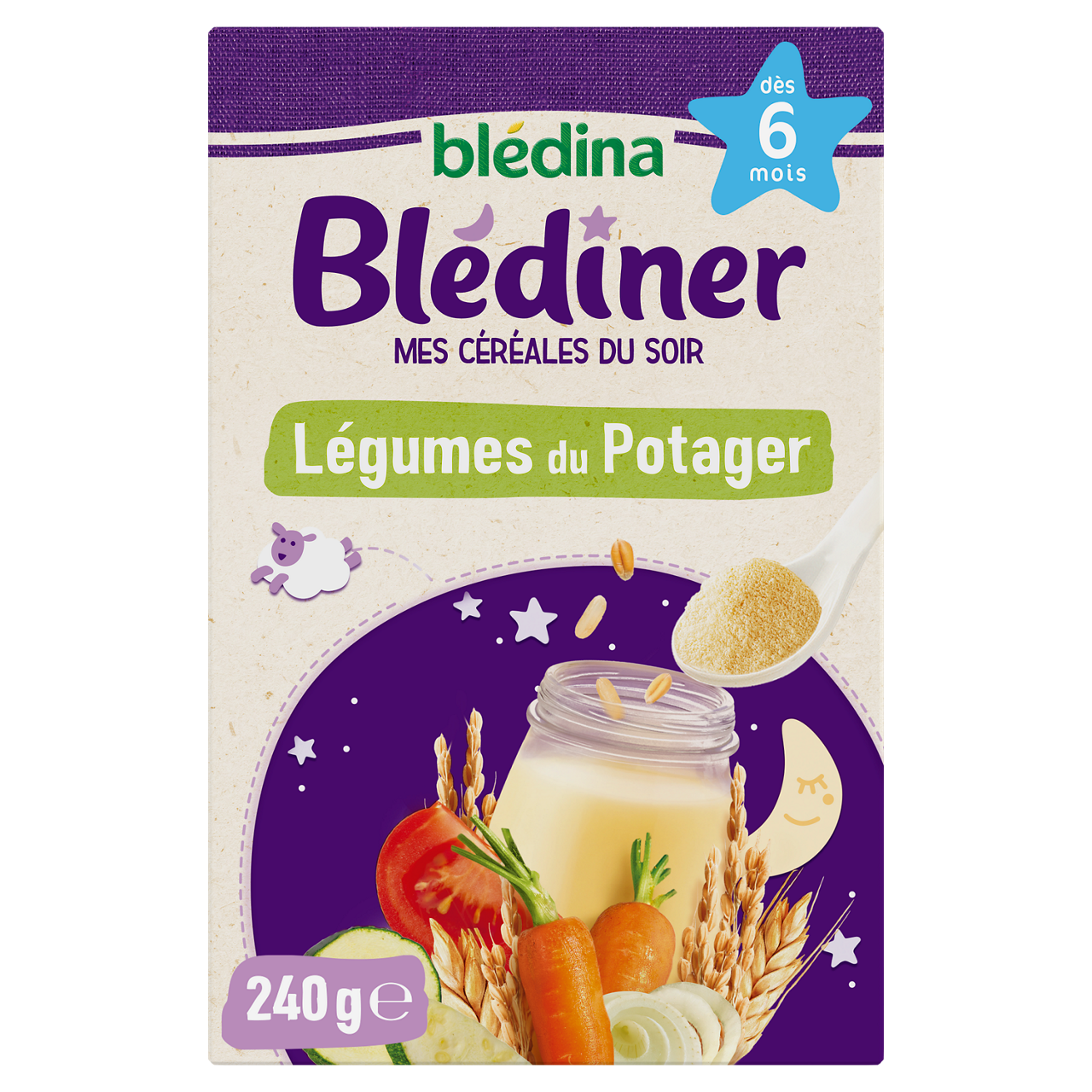 Blédina-Blediner-Peas Carrot-6m+-240 g 
