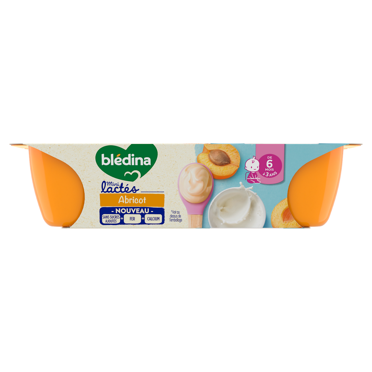 Blédina-Les Mini lactés-Apricot Vanilla-6 x 55 g