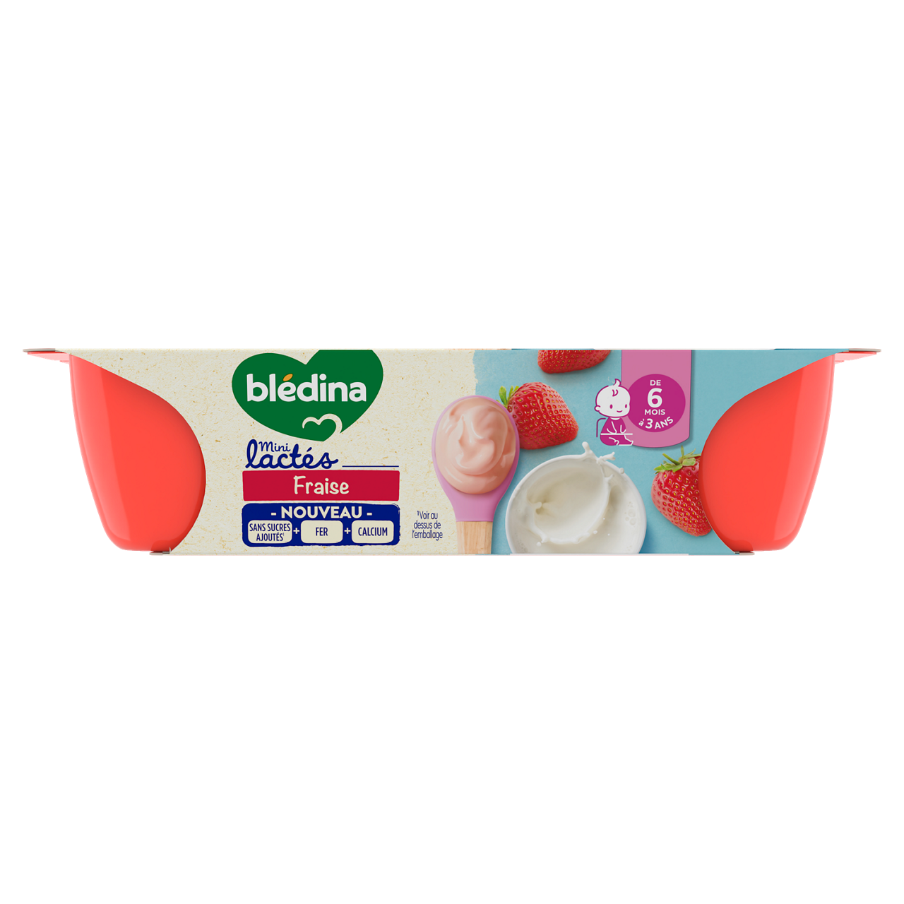 Blédina-Les Mini lactés-Strawberry and Yoghurt-6m+-6 x 55 g