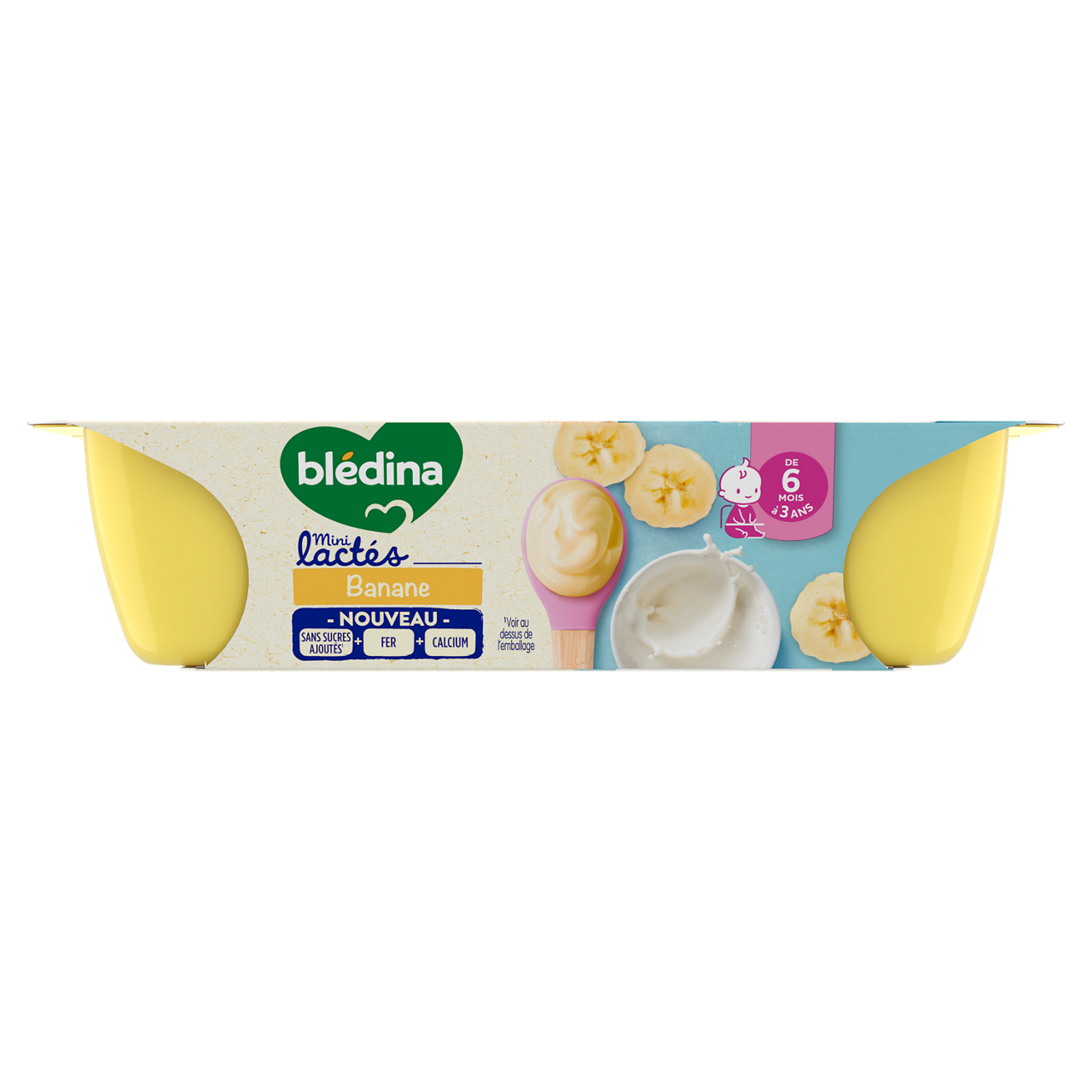 Blédina-Les Mini lactés-Banana and Yoghurt-6m+-6 x 55 g