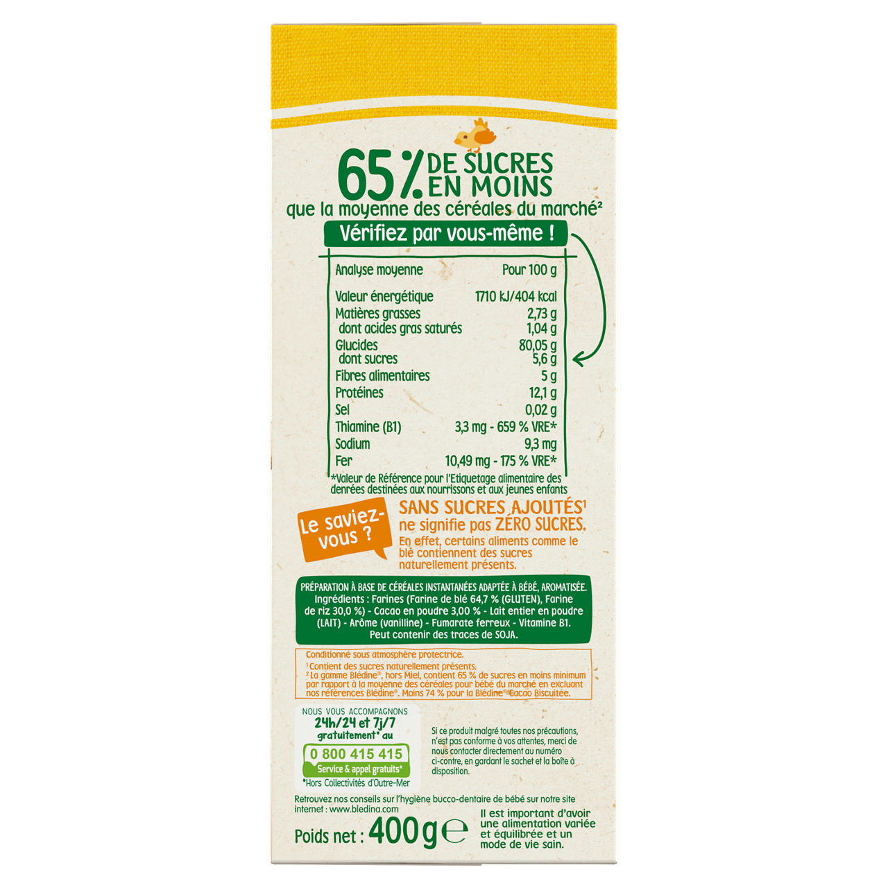 Blédina-Blédine-Cacao | Biscuit-12m+-400 g
