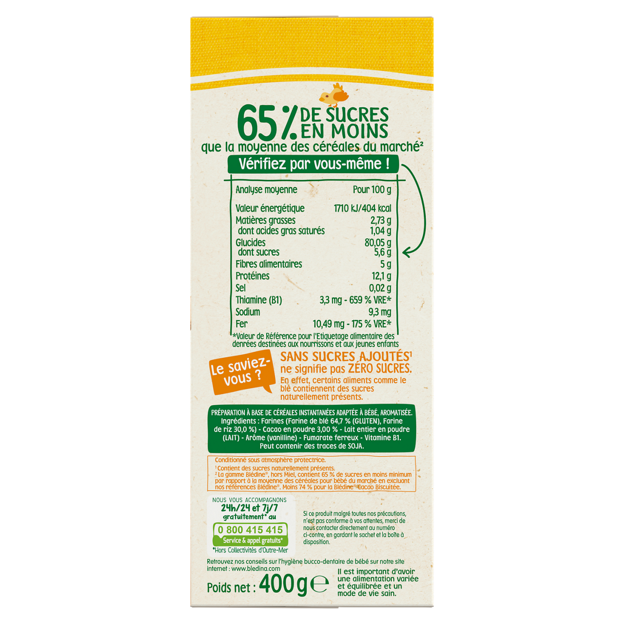 Blédina-Blédine-Cacao | Biscuit-12m+-400 g