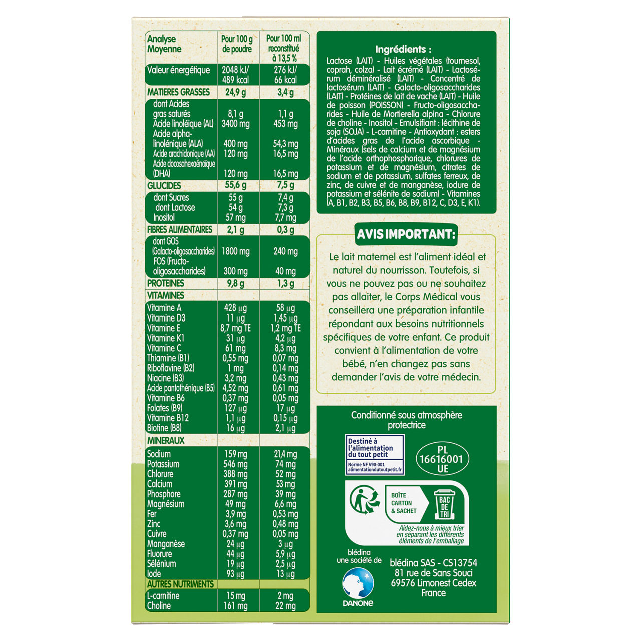 Blédina-Blédina-N/A-0-6m-1,2 kg