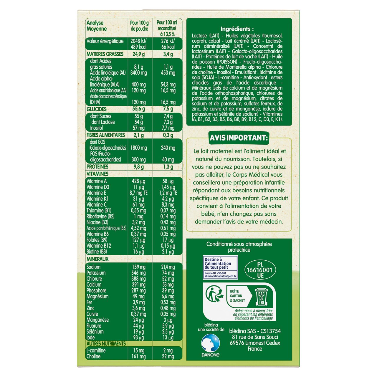 Blédina-Blédina-N/A-0-6m-1,2 kg