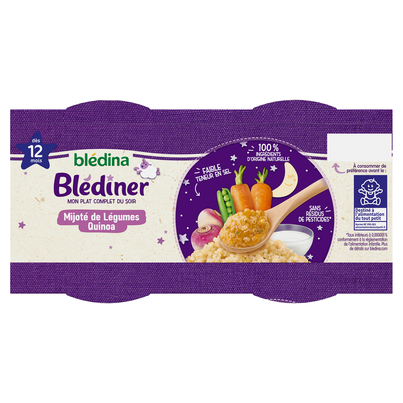 Blédina-Blediner-Vegetables Quinoa-12m+-400 g