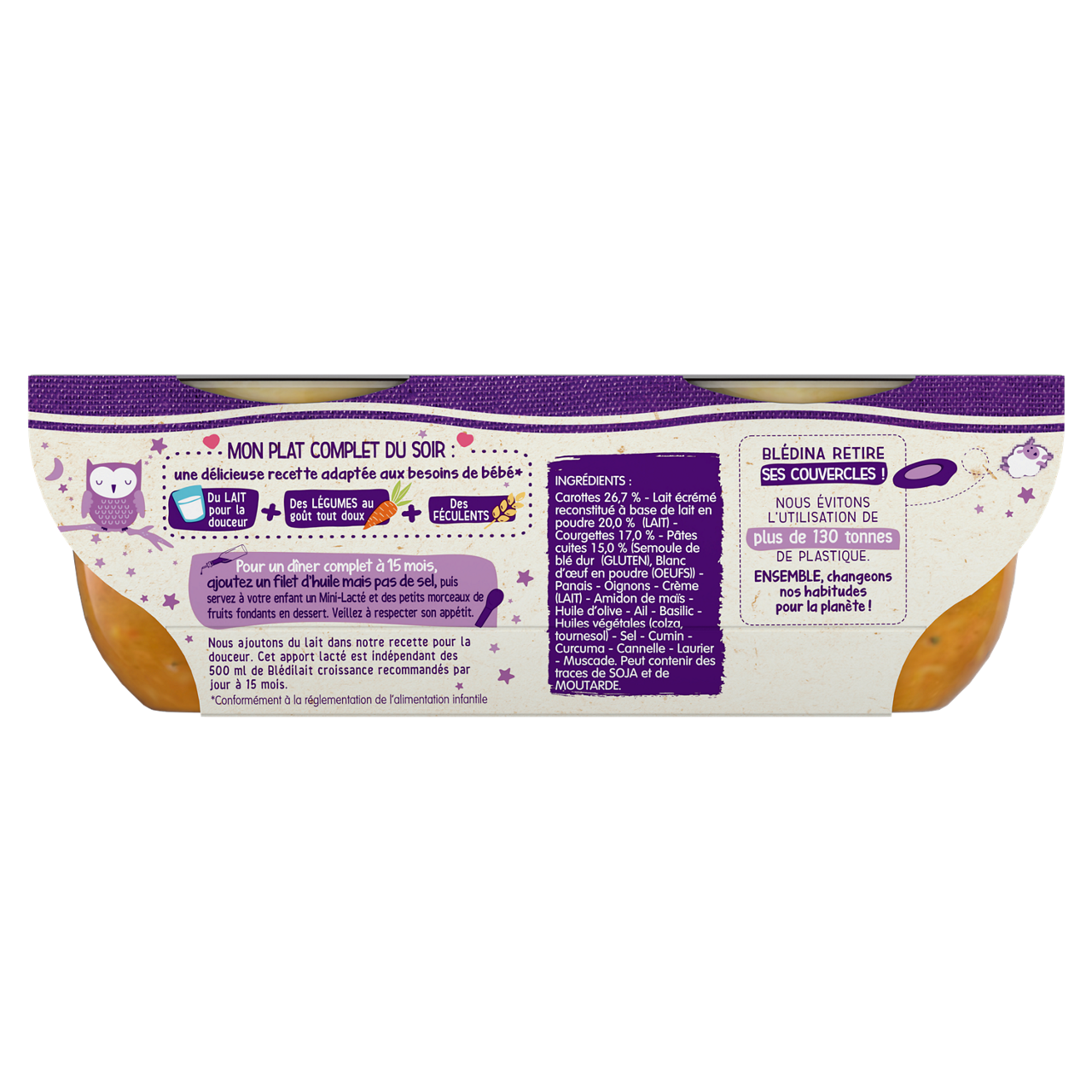 Blédina-Blediner-Vegetables Pasta Spices-15m+-400 g