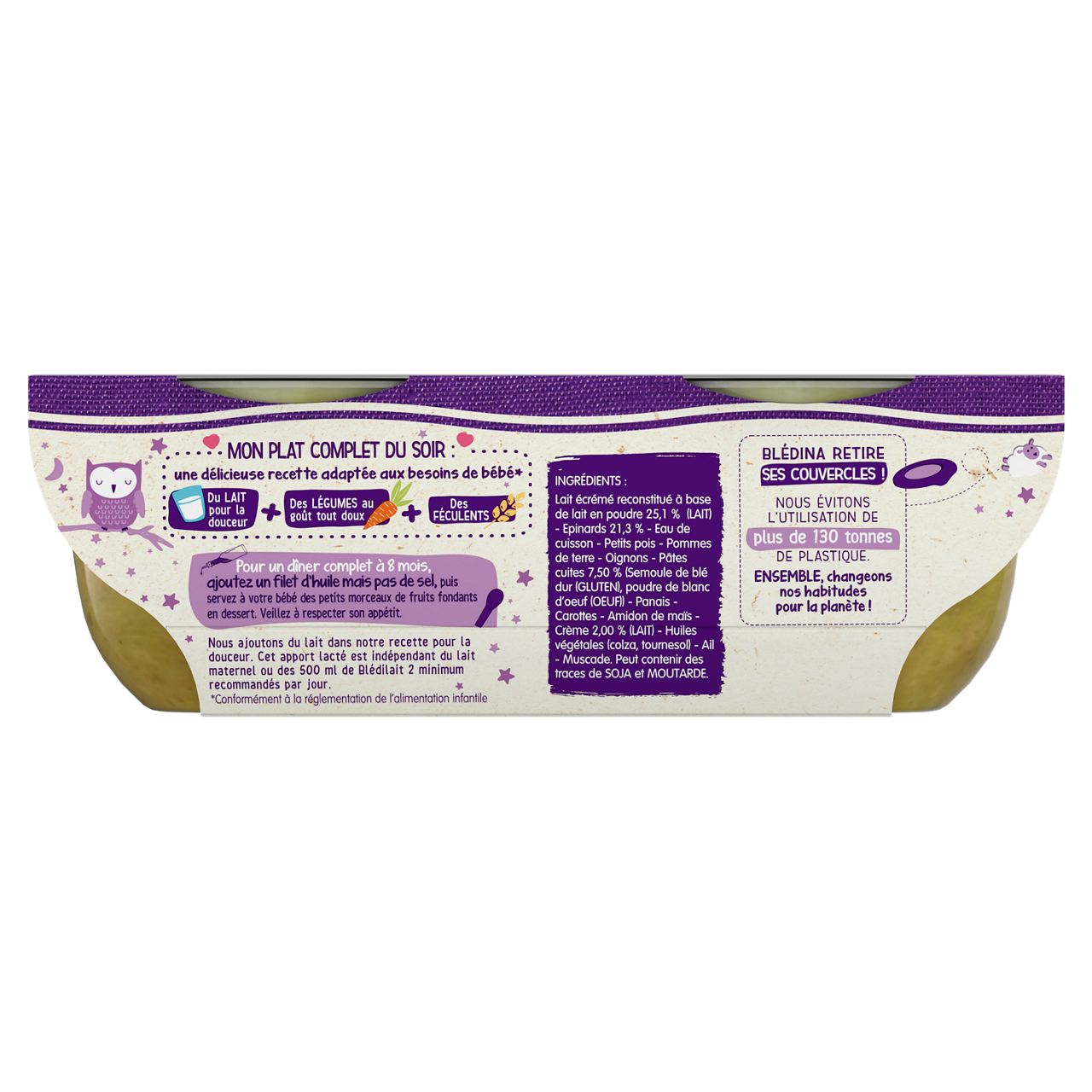 Blédina-Bledina-Cream Spinach Pasta-8m+-400 g