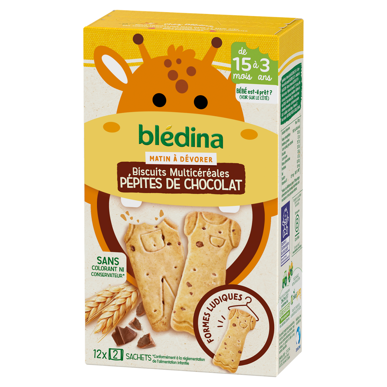 Bledina-Multicereals Chocolate chips-15m+-168g