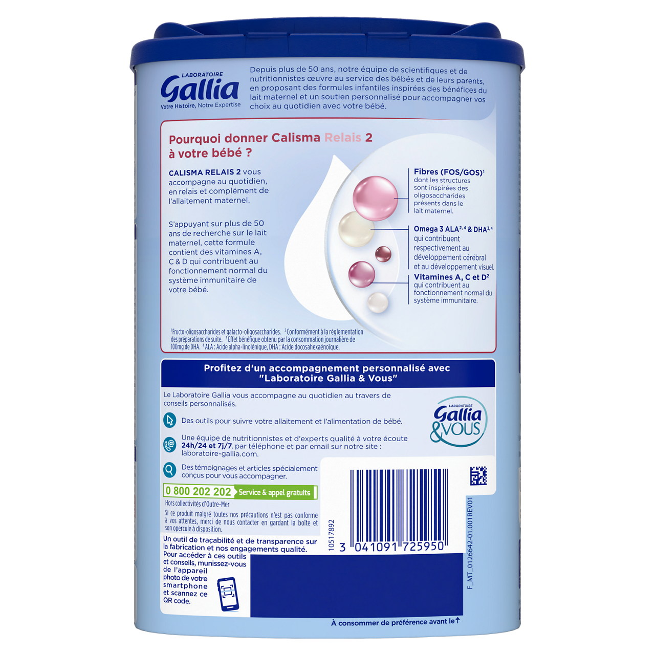 Laboratoire Gallia-Relais-Unflavoured-6-12m-830 g