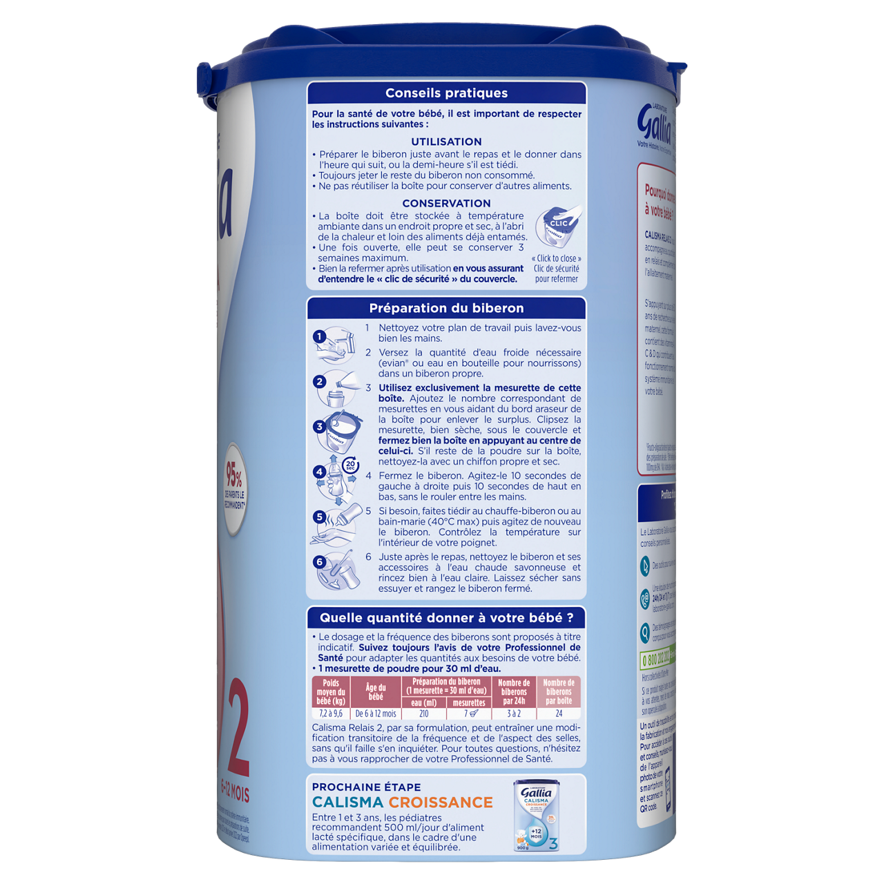 Laboratoire Gallia-Relais-Unflavoured-6-12m-830 g