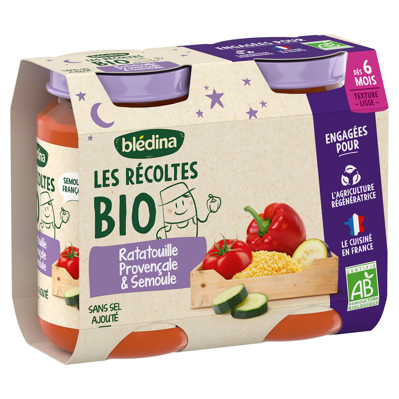 Blédina-Les récoltes bio-Peas Mushroom Rice-2 x 200 g