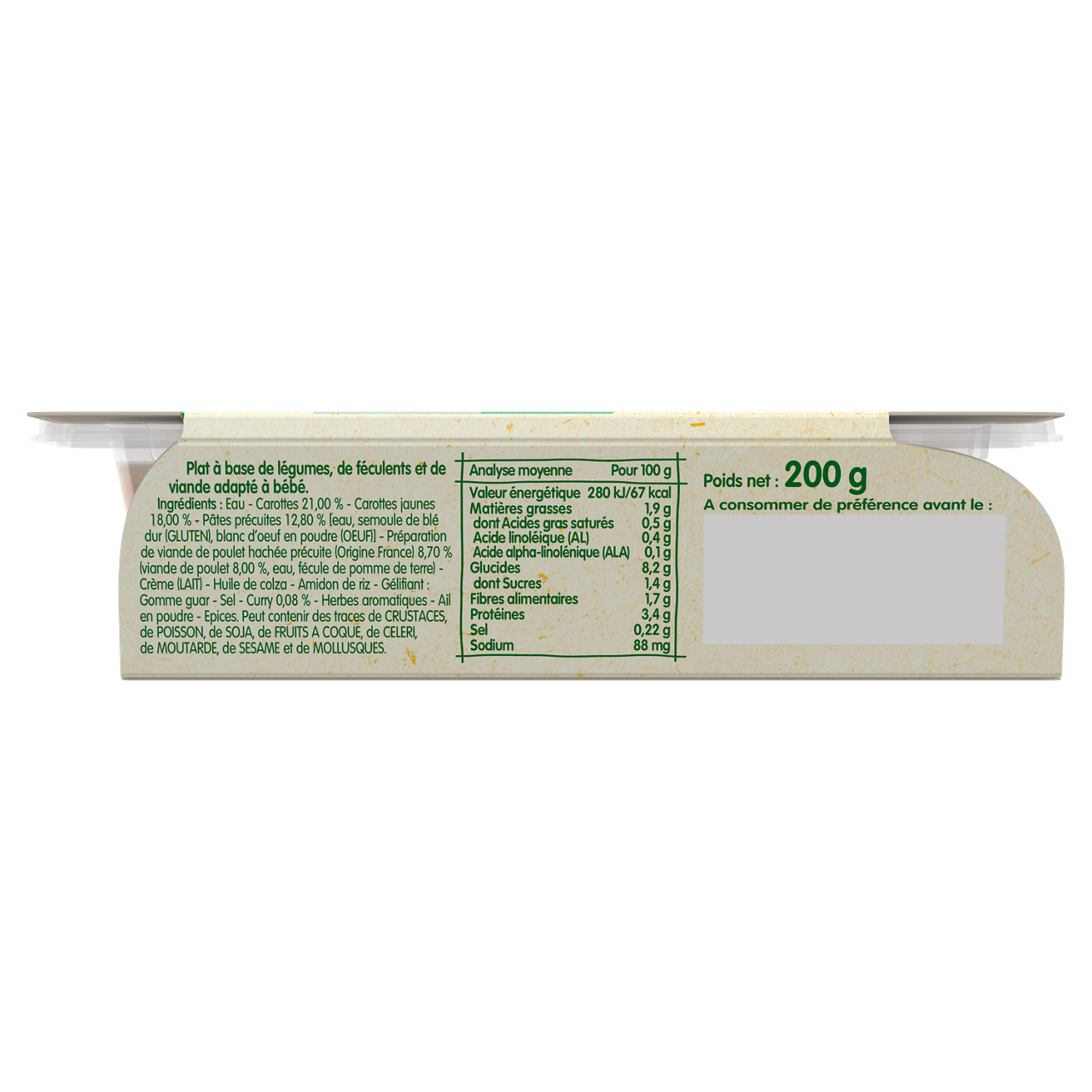 Blédina-Bledina-Carrot Pasta-15m+-200 g