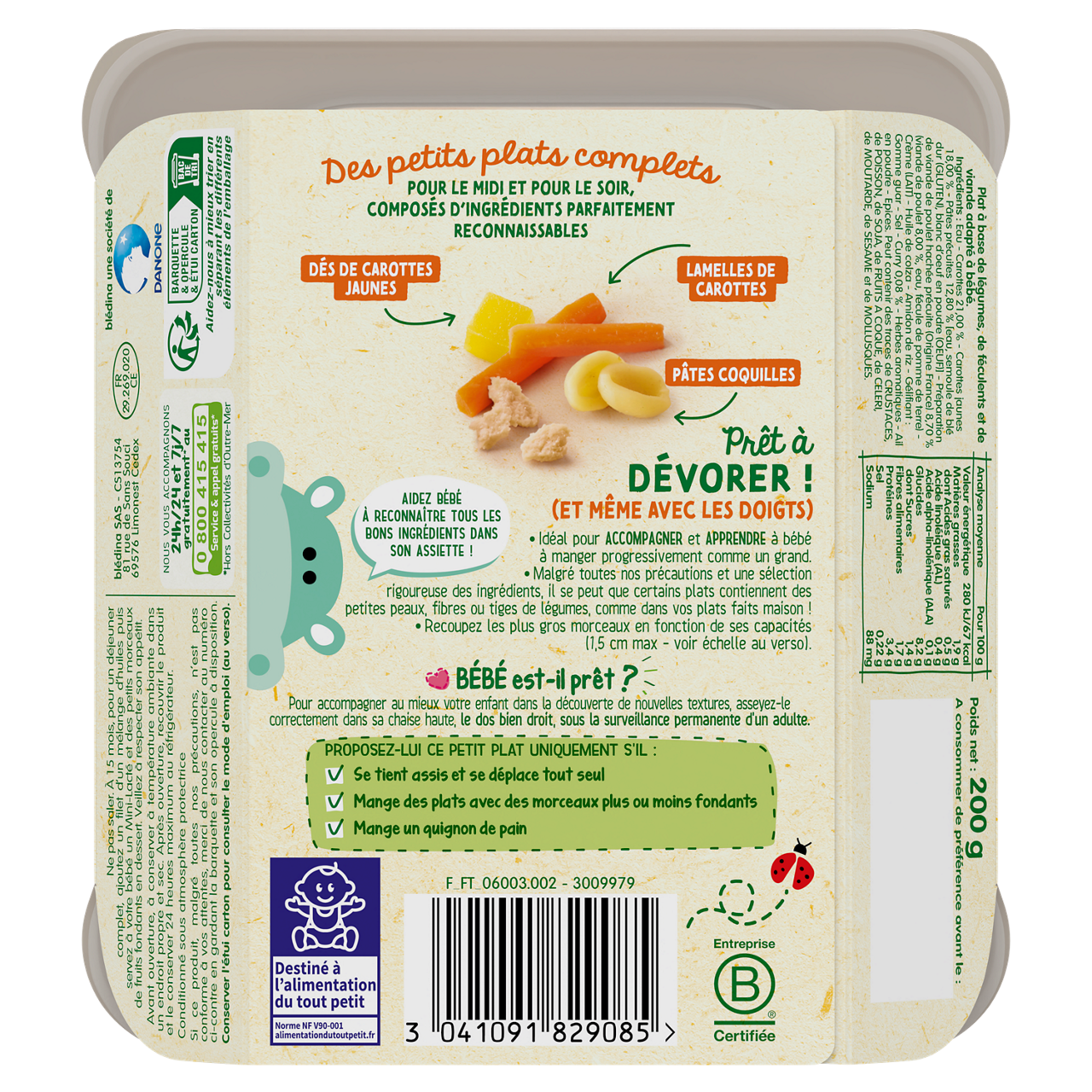 Blédina-Bledina-Carrot Pasta-15m+-200 g