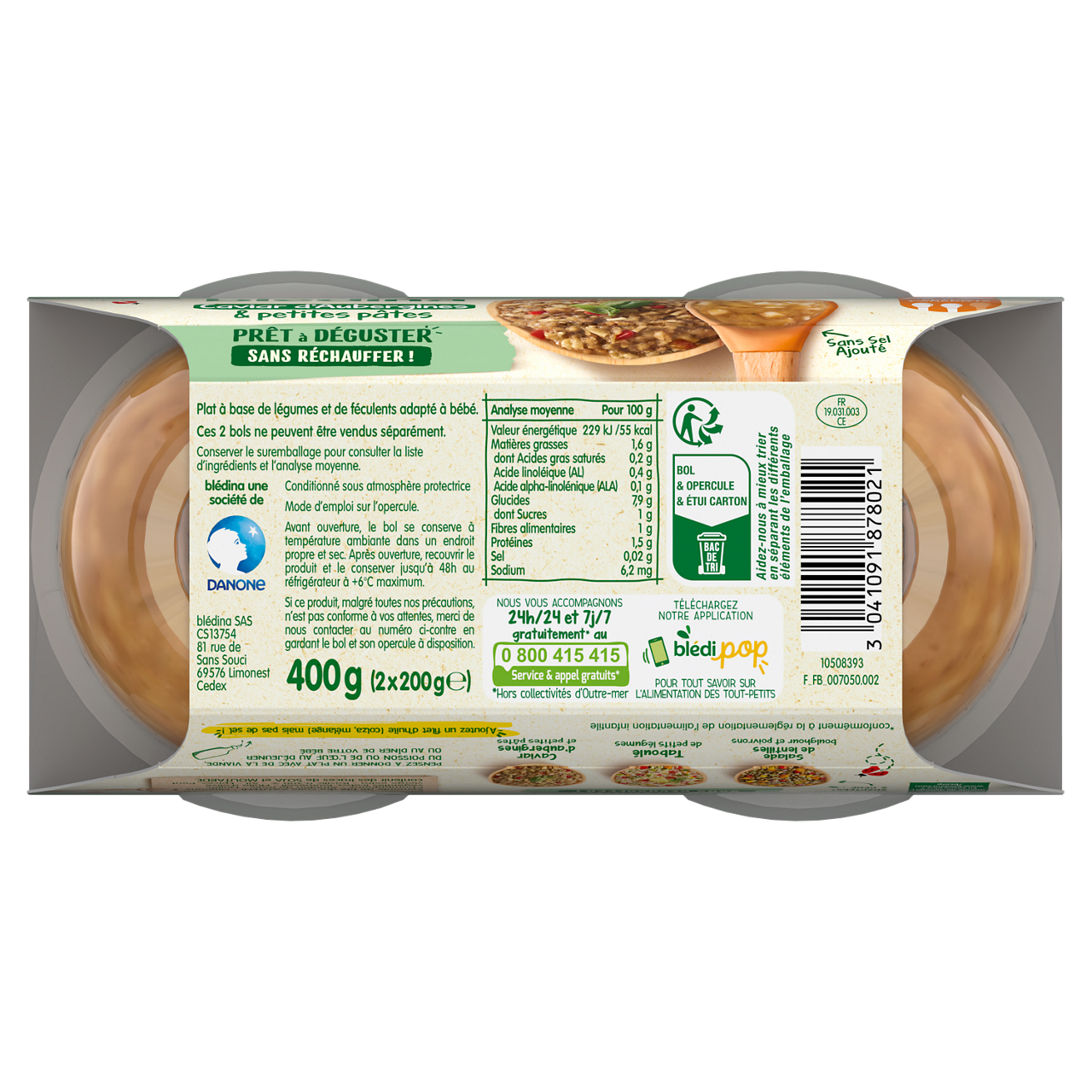 Blédina-Bledina-Eggplant Caviar-8m+-400 g