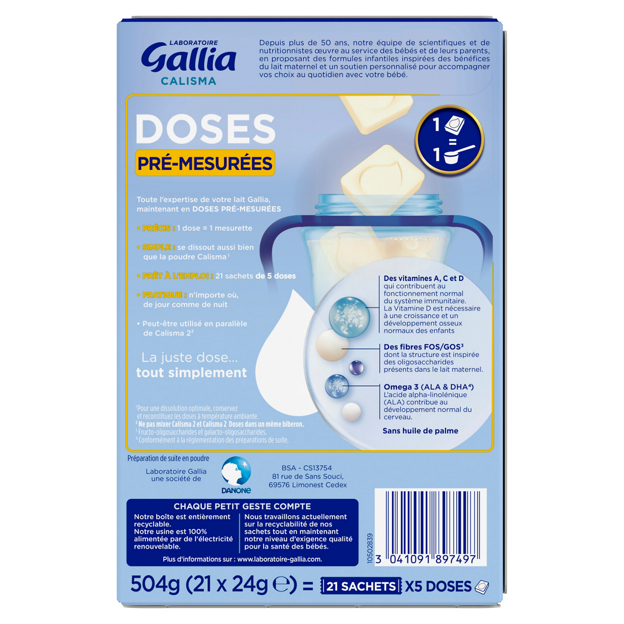 Laboratoire Gallia-Calisma-Unflavoured-6-12m-0,504KG