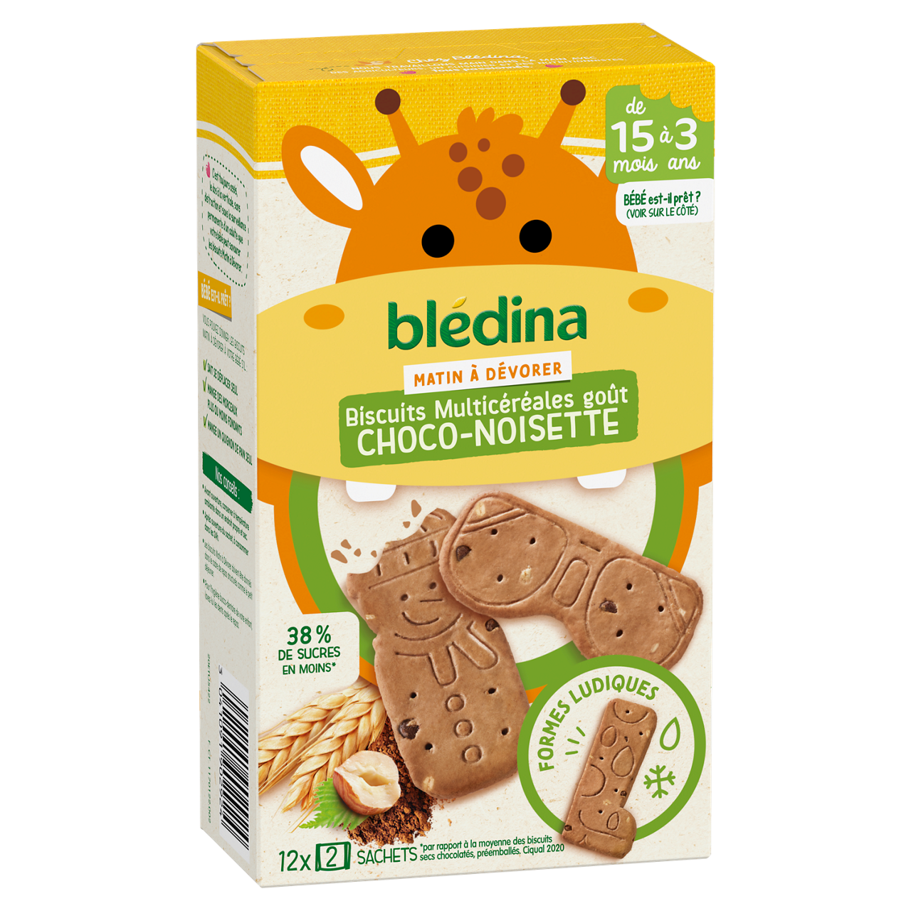 Bledina-Chocolate chips & hazelnuts-15m+-168g