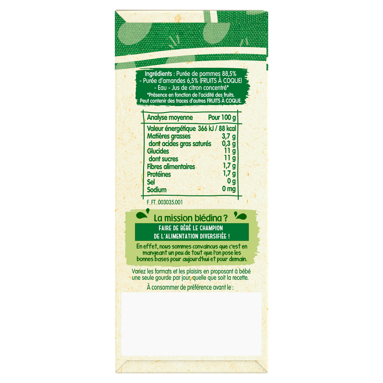 Blédina-Bledina-Apple & almond-6m+-85 g