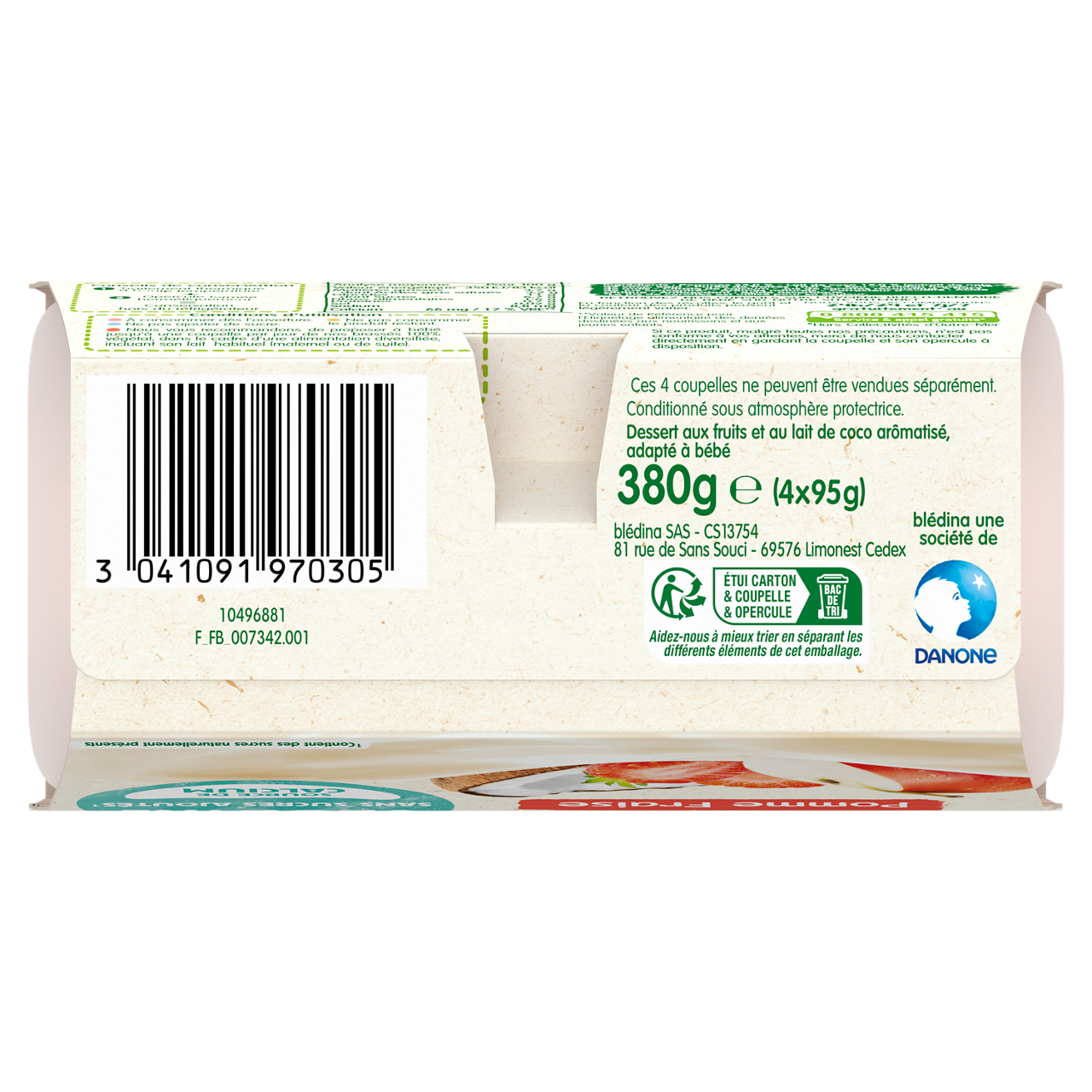 Blédina-Bledina-Apple Strawberry-6m+-4x95