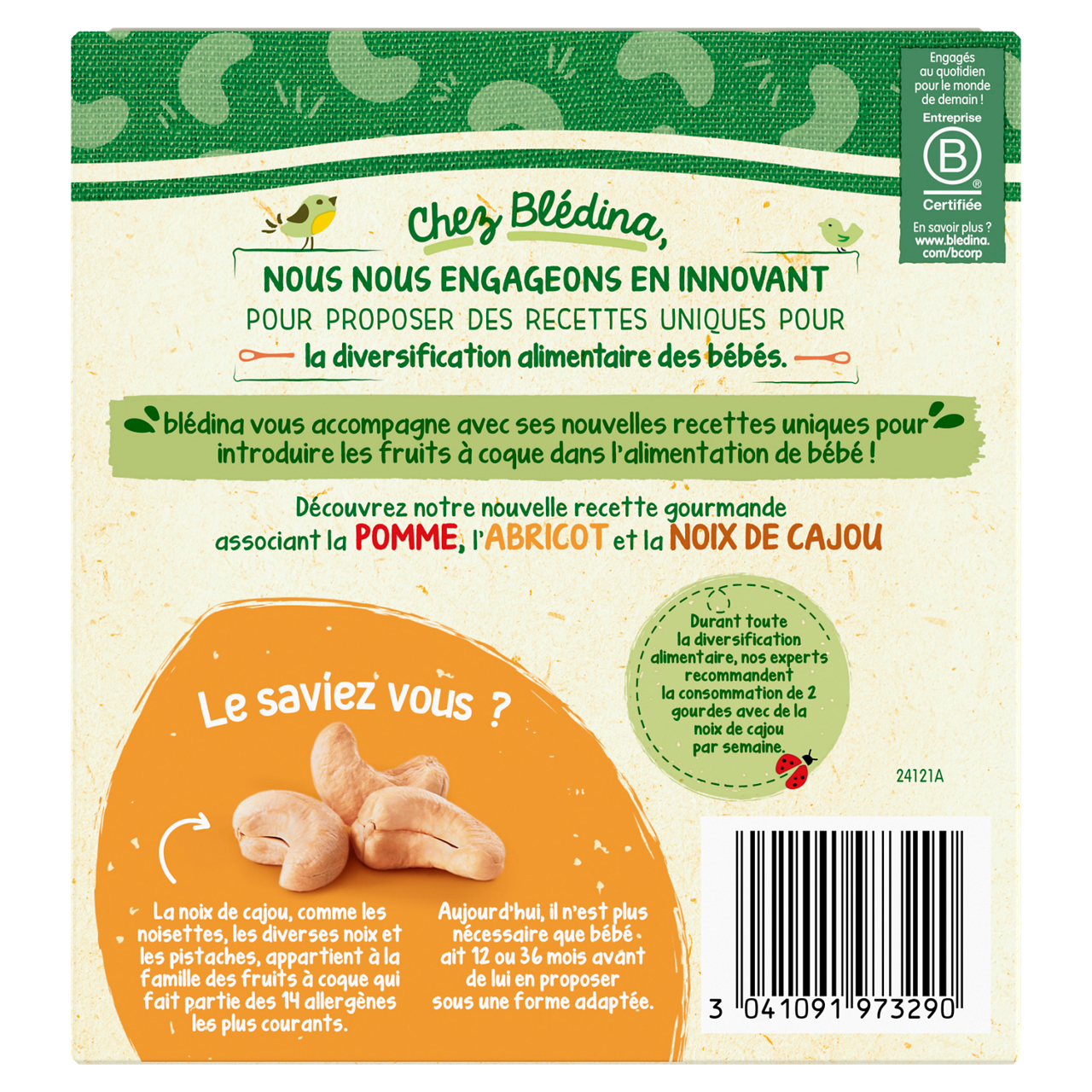 Blédina-Bledina-Apple & almond-6m+-360 g