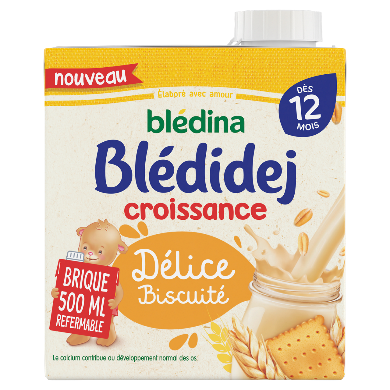 Blédina-Blédidej Croissance-Biscuit vanilla-12m+-500 ml