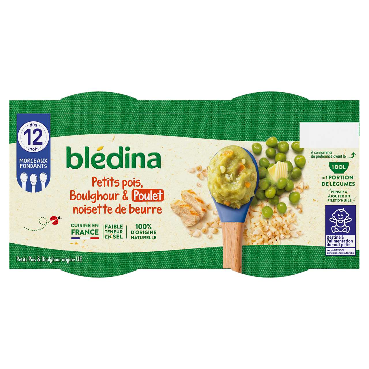 Blédina-Les Idées de Maman-Vegetable Bulgur Turkey-12m+-400 g