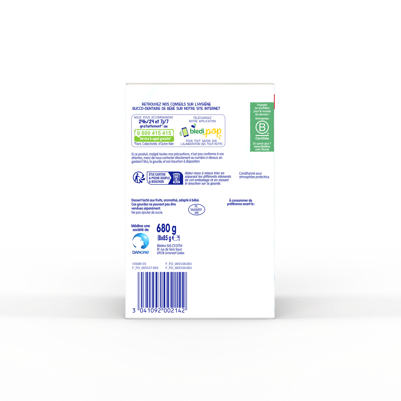 Blédina-Bledina-Dès 10 mois-8 x 85 g