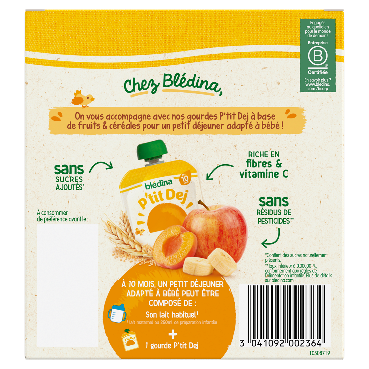 Blédina-Bledina-Apple and Banana-10m+-4x90