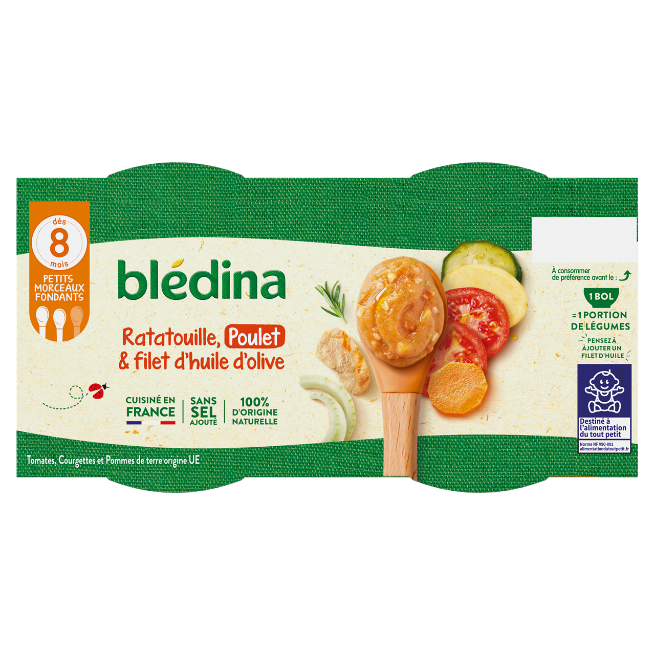 Bl�dina-Bledina-Vegetables chicken-8m+-400 g