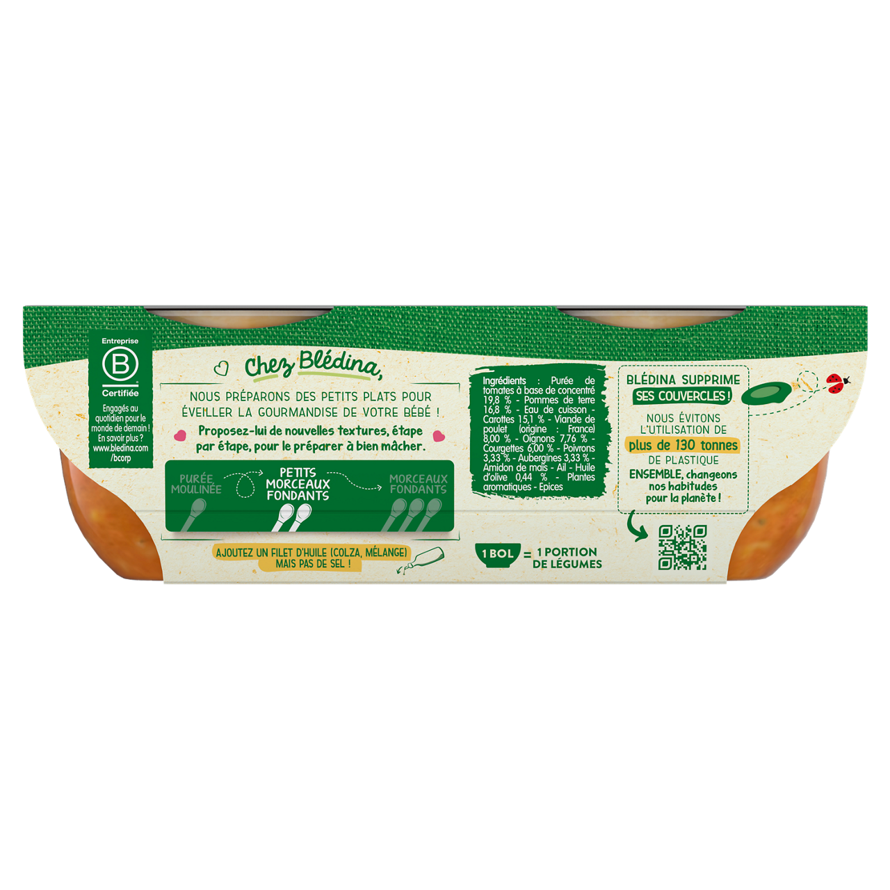 Bl�dina-Bledina-Vegetables chicken-8m+-400 g