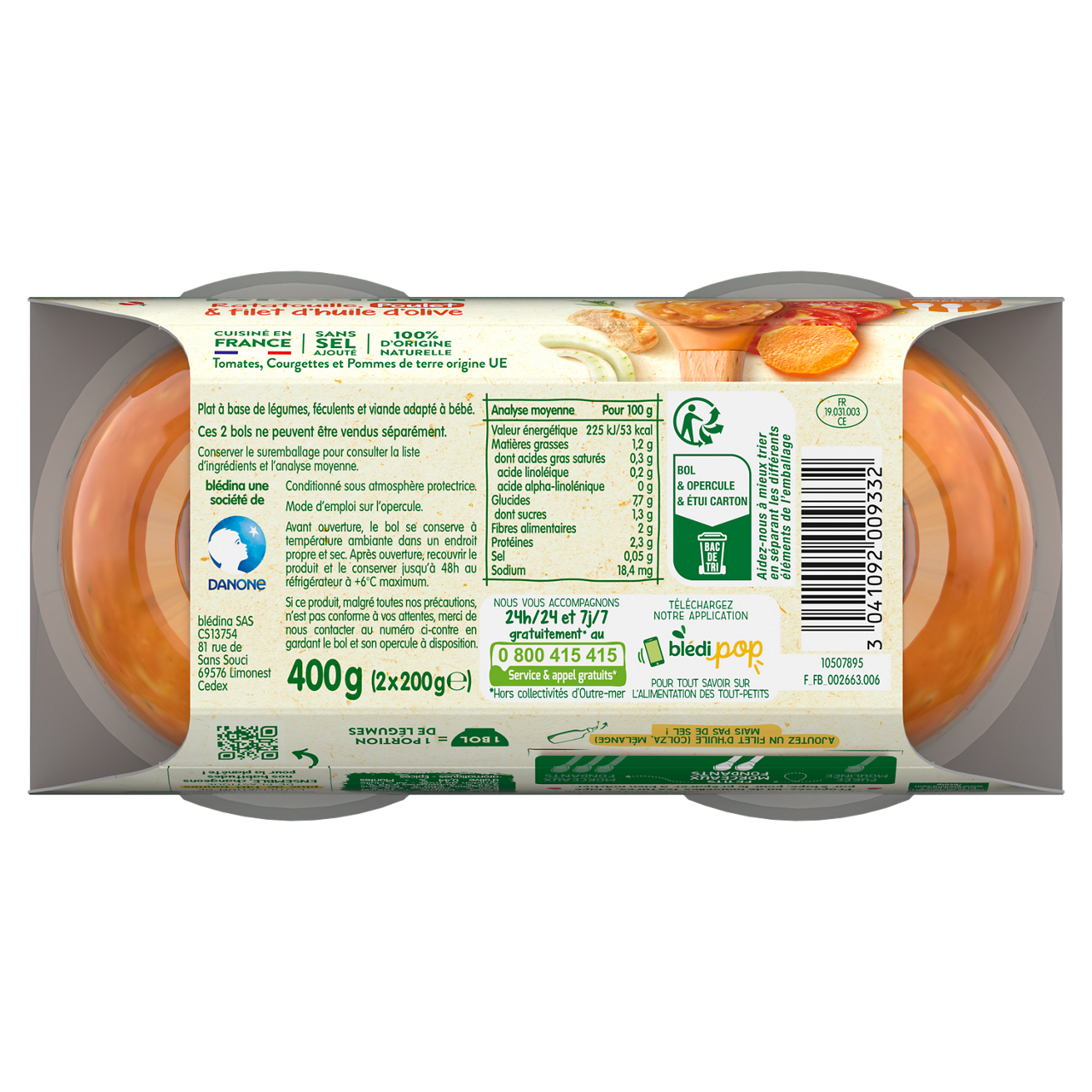 Bl�dina-Bledina-Vegetables chicken-8m+-400 g