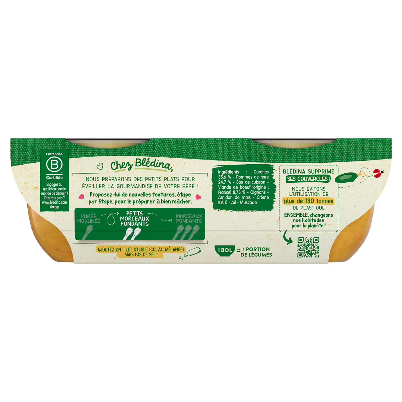 Blédina-Bledina-Vegetables beef-8m+-400 g