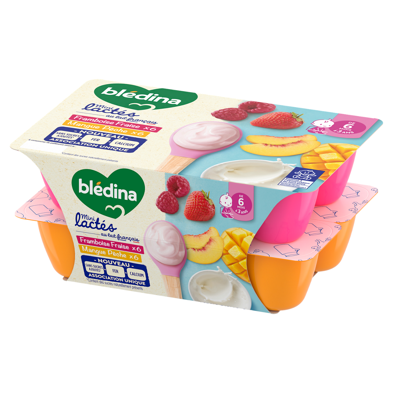 Blédina-Les Mini lactés-Summer Fruit-6m+-12 x 55g