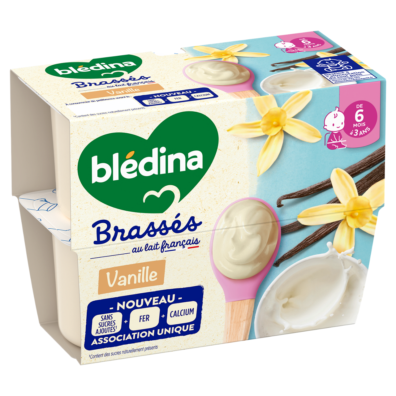 Blédina-Les Brassés-Yoghurt | Vanilla-6m+-4x95