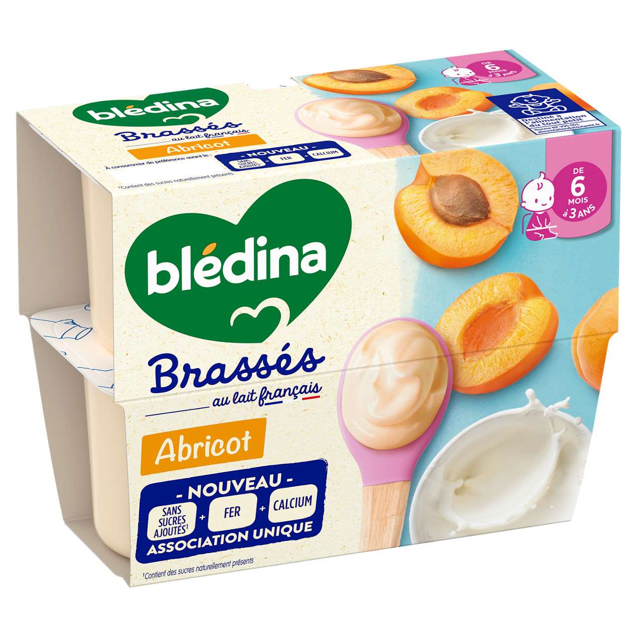 Blédina-Les Brassés-Yoghurt | Apricot-6m+-4x95