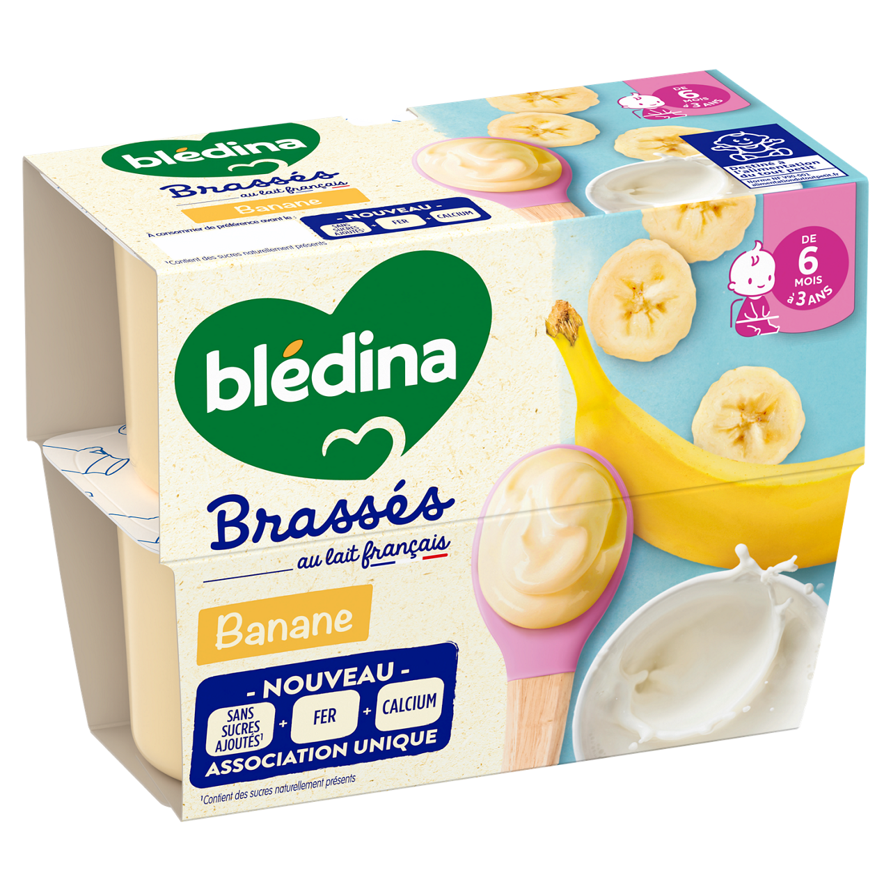 Blédina-Les Brassés-Yoghurt | Banana-6m+-4x95