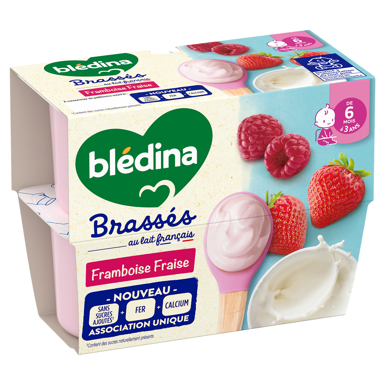 Blédina-Les Brassés-Strawberry and Yoghurt | Raspberry-4x95