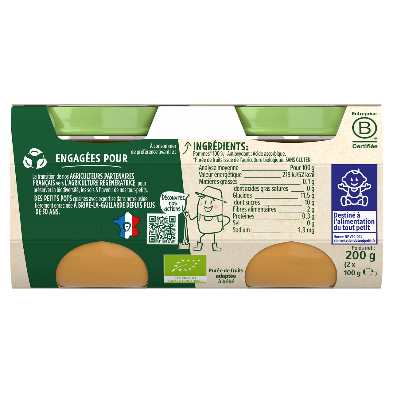 Blédina-Bledina-Apple Pear-4m+-2 x 100 g