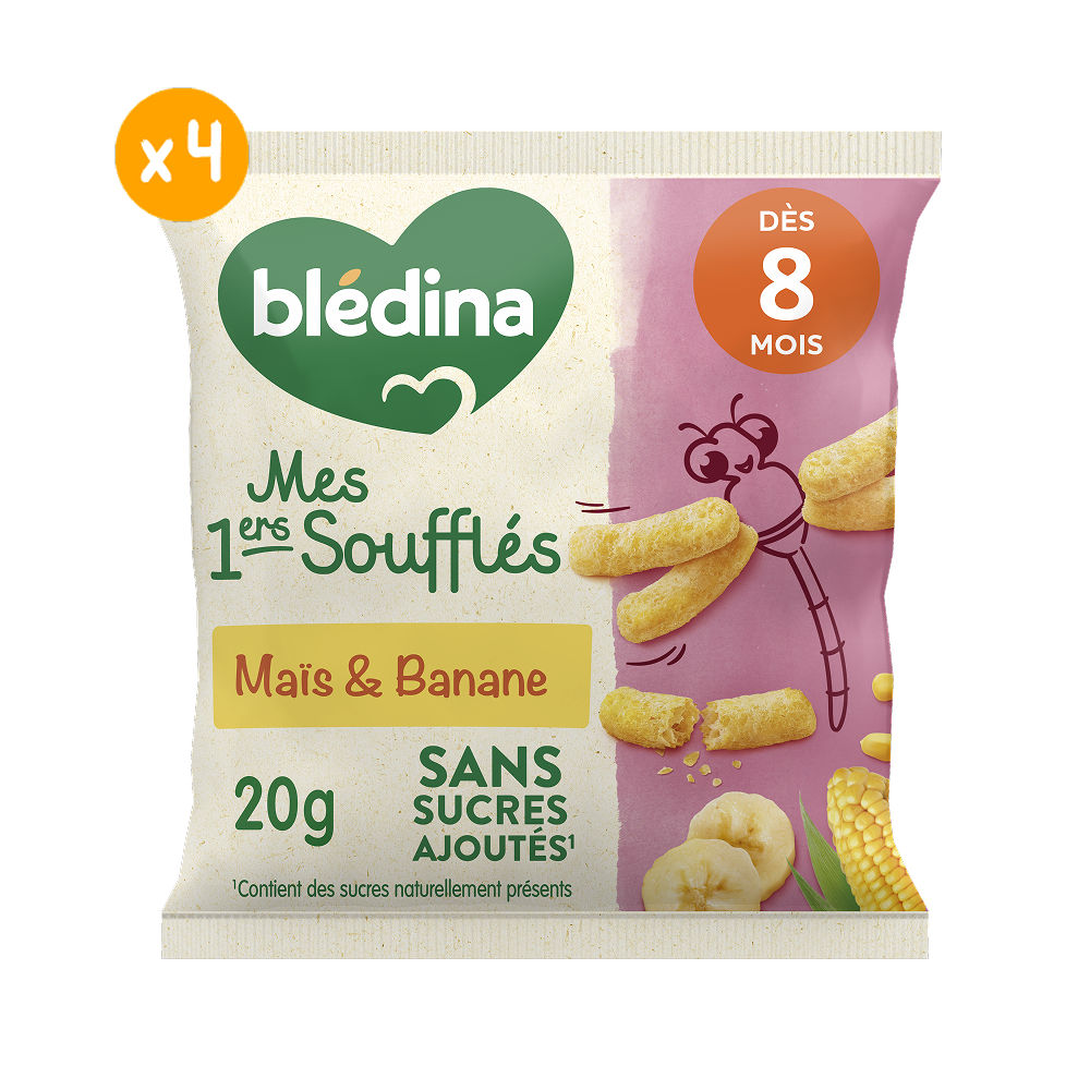  Mes 1ers Soufflés - Maïs & Banane - Lot x4