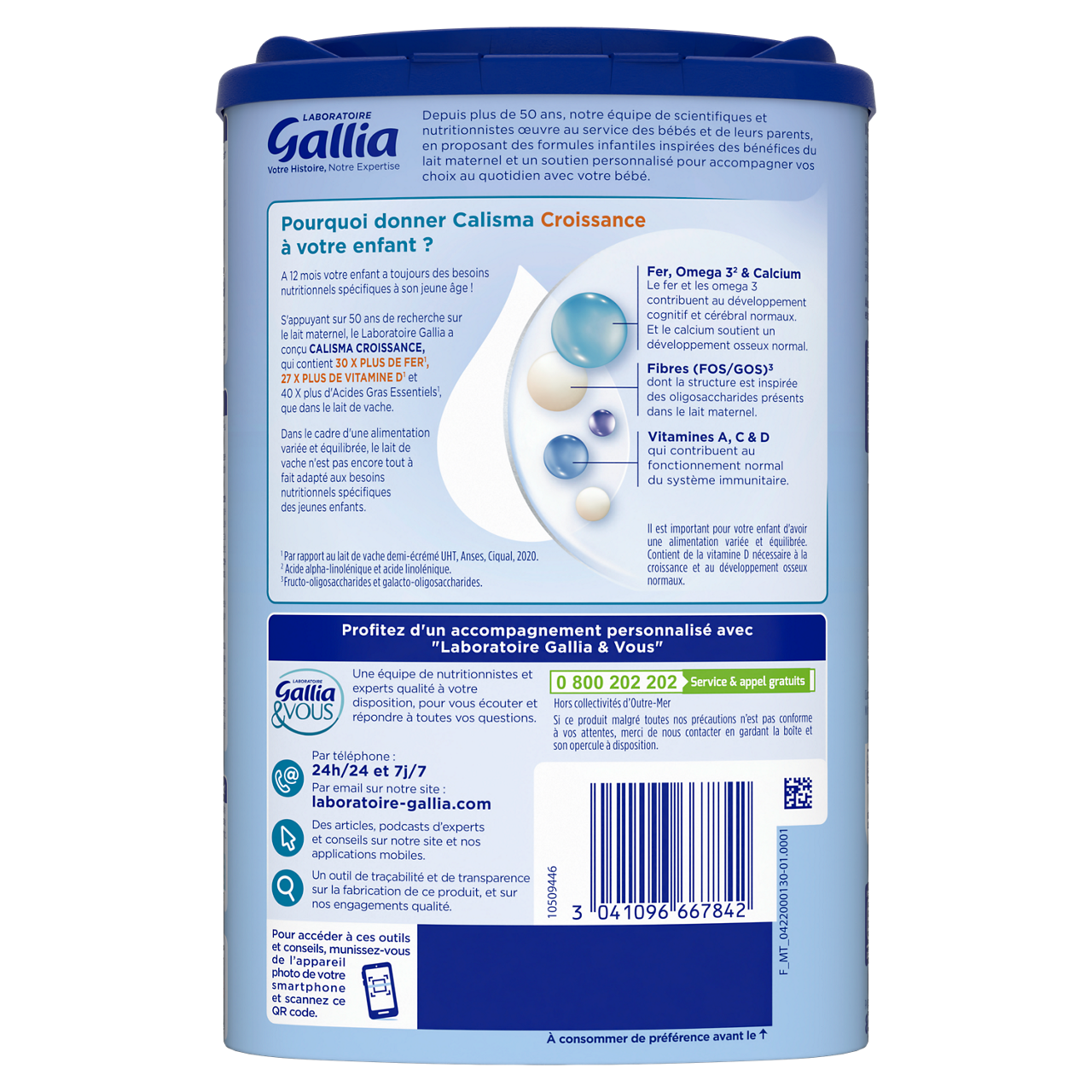 GALLIA CALISMA CROISSANCE 800G