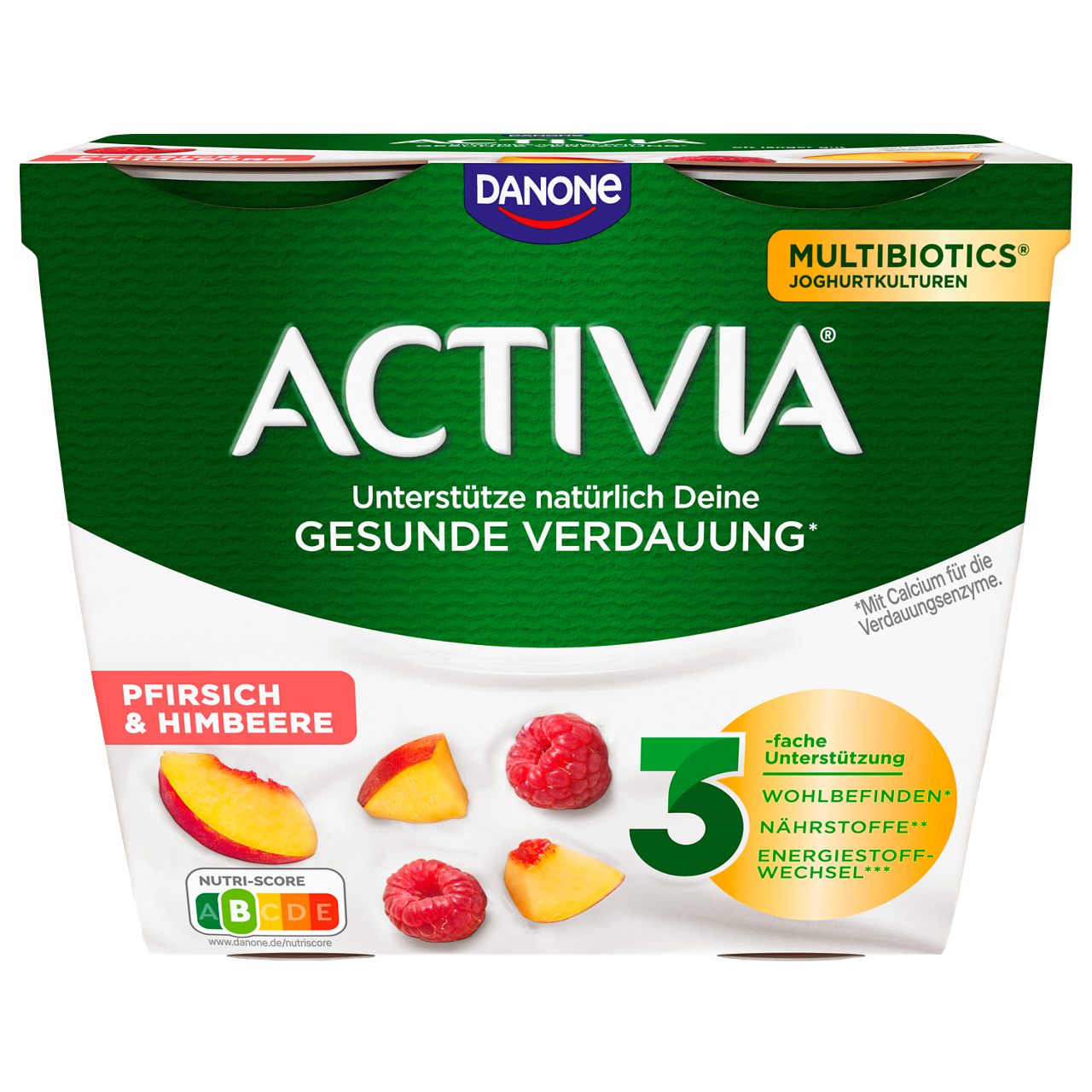 Activia Iris Peach-Raspberry