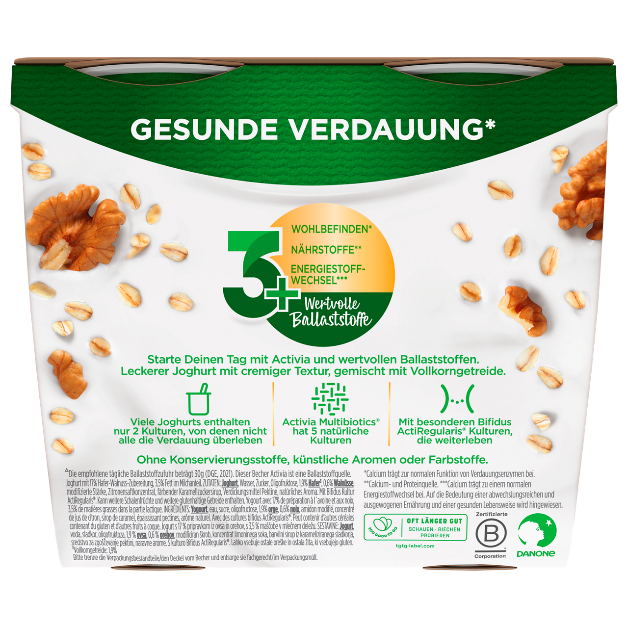 Activia Grainpower Walnut-Oat 
