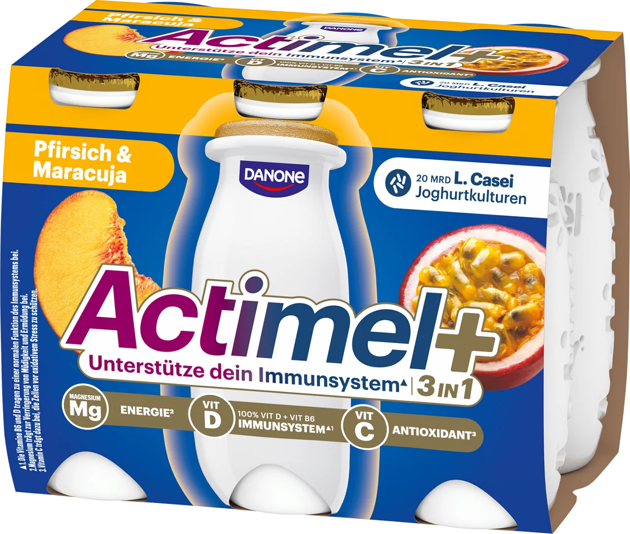 ACTIMEL PLUS Drink Pfirsich & Maracuja