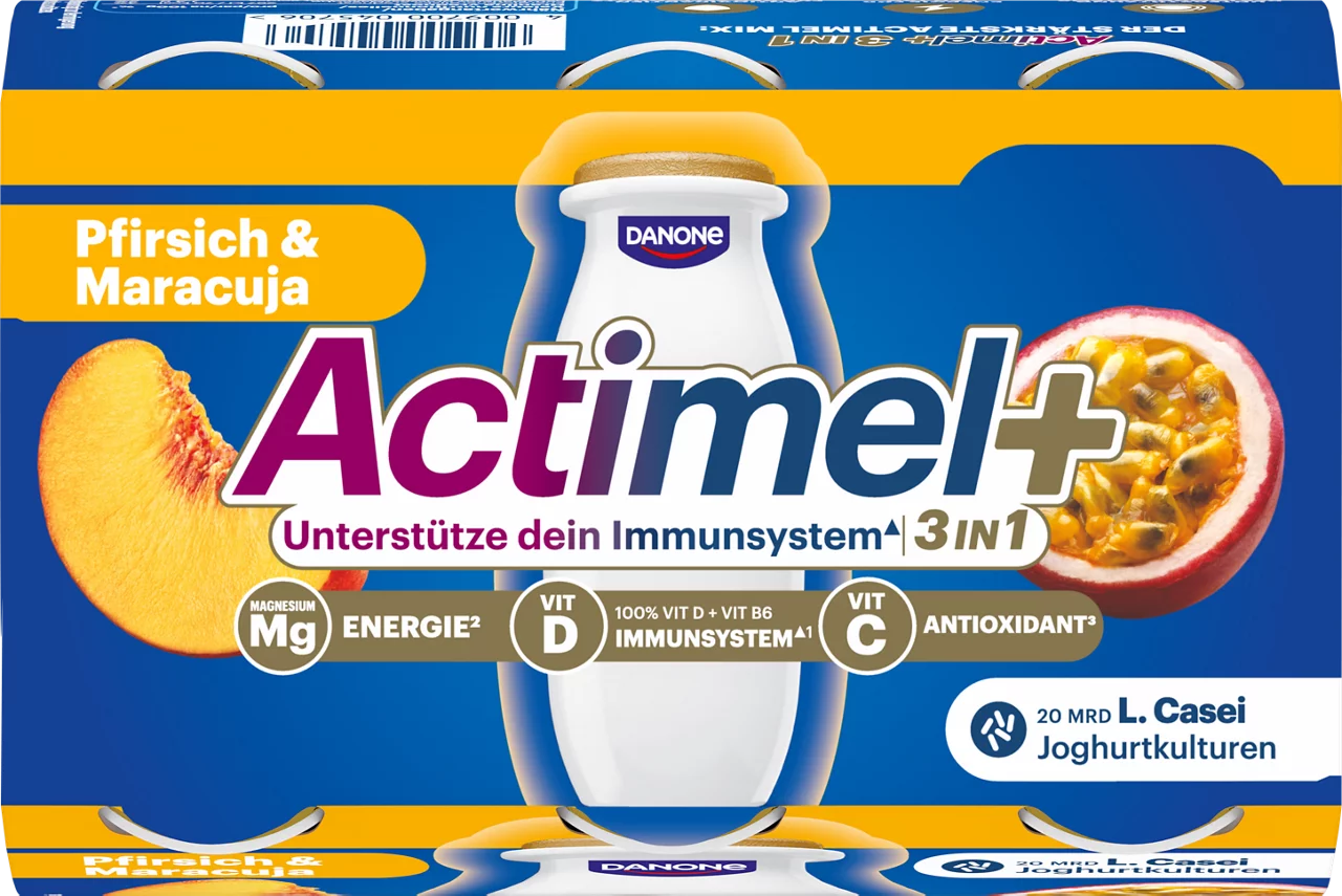 ACTIMEL PLUS Drink Pfirsich & Maracuja